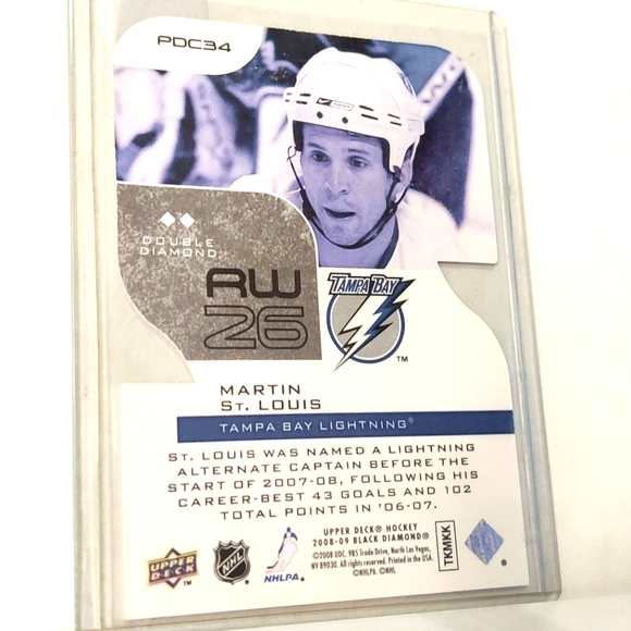Martin St. Louis Black Diamond Premiere Cuts Hockey 2008/09 NHL Team: Lightning - Picture 2 of 2